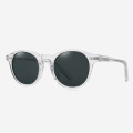 Round Classic Design Acetate Men's Sunglasses